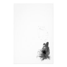 Wolf Howling Stationery Design