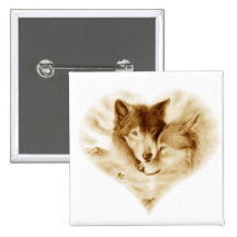 Wolf Love Buttons