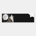 Wolf & Moon Bumper Stickers