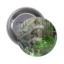 Wolf Pair  Button