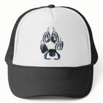 Wolf Paw Print Mesh Hats