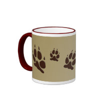 Wolf Paw Prints Mug