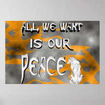 Wolf Peace Poster