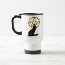 Wolf Pentagram Coffee Mugs