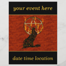 Wolf  Pentagram Flyer Design