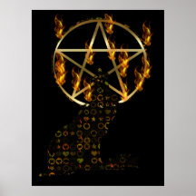Wolf  Pentagram Poster