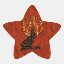 Wolf Pentagram Sticker