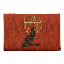 Wolf Pentagram Travel Accessories Bags