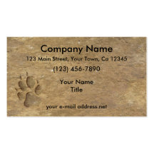 Wolf Print, Business Card