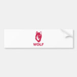 Wolf (Red) Bumper Stickers