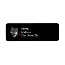 Wolf Rose Custom Return Address Label