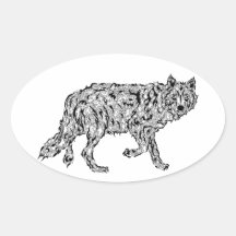 "Wolf Spirit" - Surreal Totem Animal Stickers