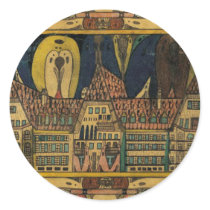 Wölfli "Waldau" Fine Art Round Stickers