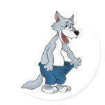 Wolf's pants sticker