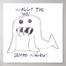 wolly the demon walrus poster