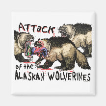 Wolverines d'Alaska par des studios de Mudge Magnets Pour Réfrigérateur