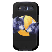 Wolves at full moon galaxy s3 cover