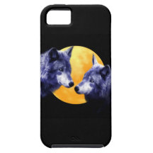 Wolves at full moon iPhone 5 cover