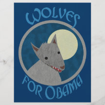 Wolves for Obama 2012 Flyer