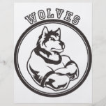 Wolves or Wolf Mascot Custom Flyer