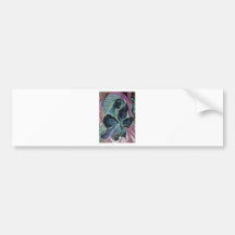 Woman and Flower, Patchwork (Muted) Bumper Stickers