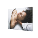 Woman at spa canvas print