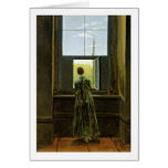 Woman At The Window By Caspar David Friedrich Greeting Card