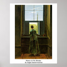 Woman At The Window By Caspar David Friedrich Posters