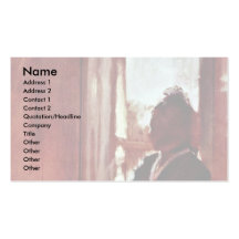 Woman At The Window By Edgar Degas Business Card Templates