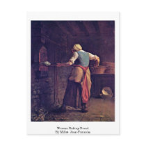 Woman Baking Bread By Millet (Ii) Jean-Francois Post Cards