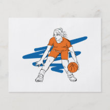 woman basketbal player personalized flyer