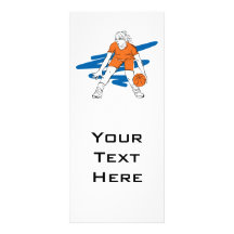 woman basketbal player personalized rack card
