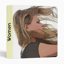 woman blues vinyl binder