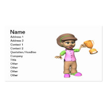 Woman Bowling Champion Business Cards