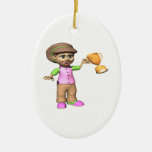 Woman Bowling Champion Christmas Ornament