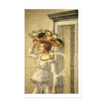 Woman carrying Fruit, from the Birth of St. John t posters