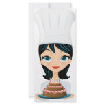 Woman chef Birthday cake rack cards