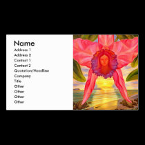 Woman Clothed In Sunset - Business card business cards