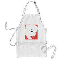 Woman face. aprons
