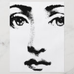 Woman face personalized flyer