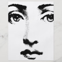 Woman face personalized flyer