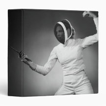 Woman Fencing Binders