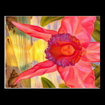 Woman Figure In Orchid - Postcard postcards