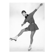 Woman Figure Skating Custom Invitation