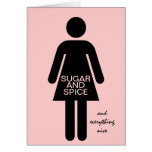 Woman Figure Sugar and Spice Greeting Cards