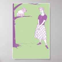 Woman Gazing at Koala Bear 4x6 Posters