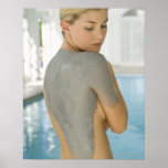 Woman getting spa skin treatment posters