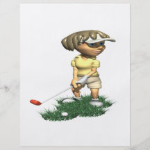 Woman Golfer Flyer Design
