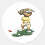 Woman Golfer Sticker
