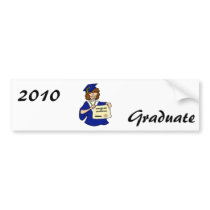 Woman Graduate Blue Bumper Sticker